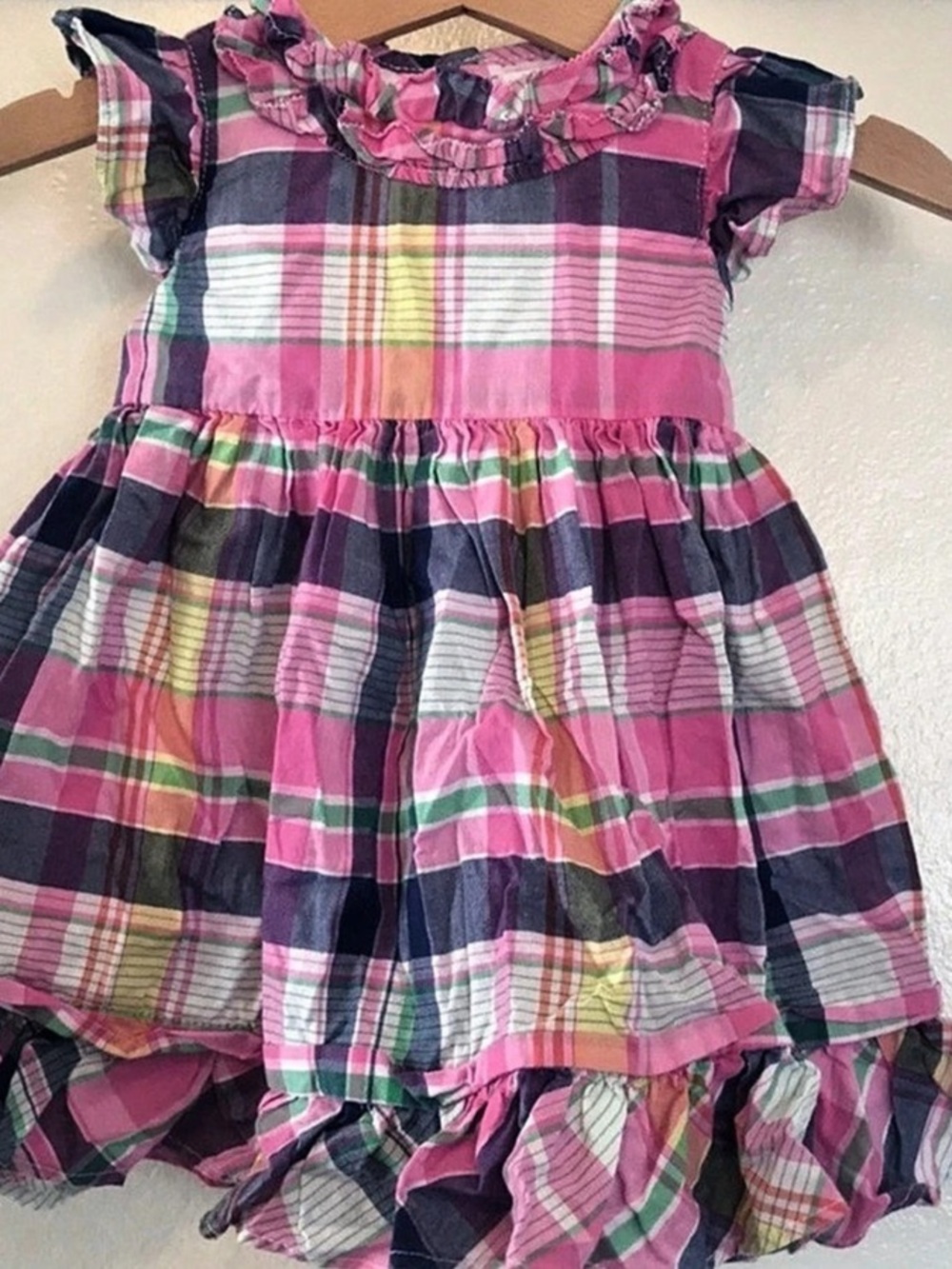 Ralph Lauren Girls Plaid Dress Size 6 months